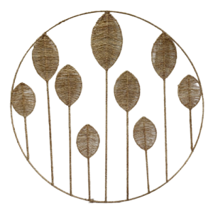 Leaf Shape Jute Wall Hanging Wall Art, Decor
