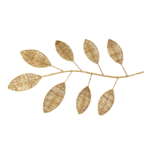 Jute Leaf Branch Home Decor, Wall Art