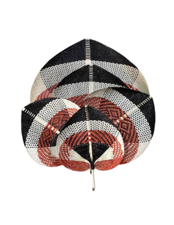 Woven Bamboo Hand Fan Wall Hanging Decor Set
