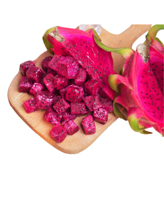 Diced Red Dragon Fruit