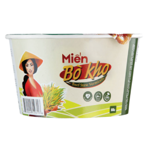 Instant Glass Noodles Artificial Beef Stew Flavor-Bowl