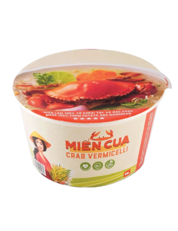 Instant Glass Noodles Artificial Crab Flavor-Bowl