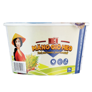 Instant Glass Noodles Bamboo Shoot and Artificial Pork Flavor-Bowl