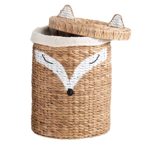 Animal Water Hyacinth Laundry, Storage Basket