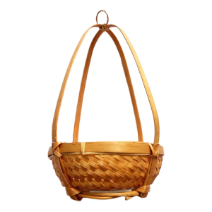 Bamboo Flower Basket Portable Fruit Holder