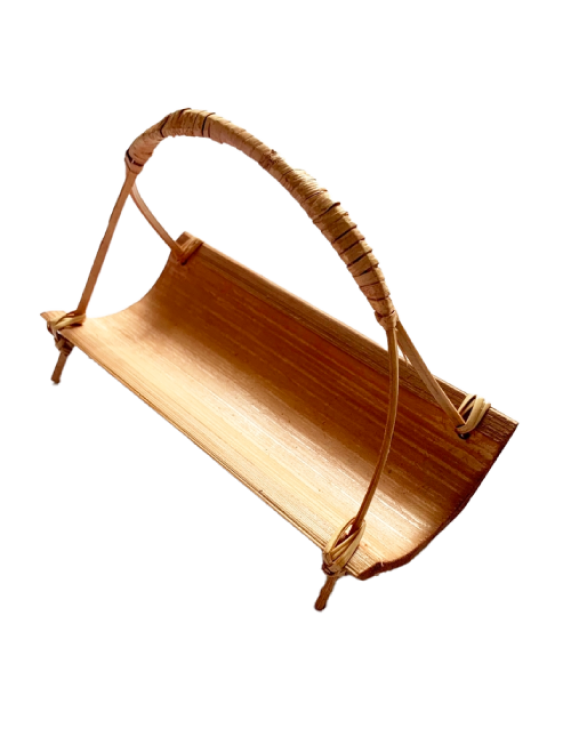 Bamboo Serving Plate Snacks Food Storage Dish