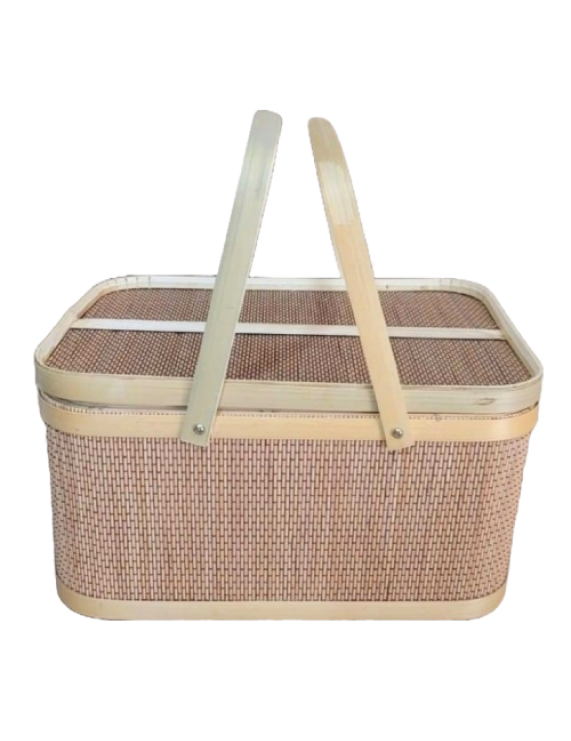 Bamboo Storage Basket Woven Gift Box With Lid