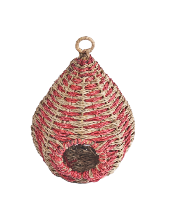 Colored Waterdrop Seagrass Lantern Home Decor