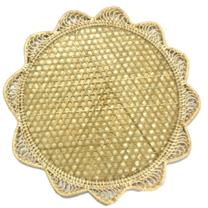 Flower Bamboo Rattan Placemat (3 Layers)