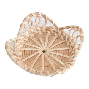 Flower Woven Wicker Rattan Coaster, Cup Mat