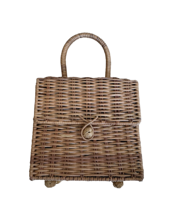 Handwoven Wicker Rattan Hand Bag