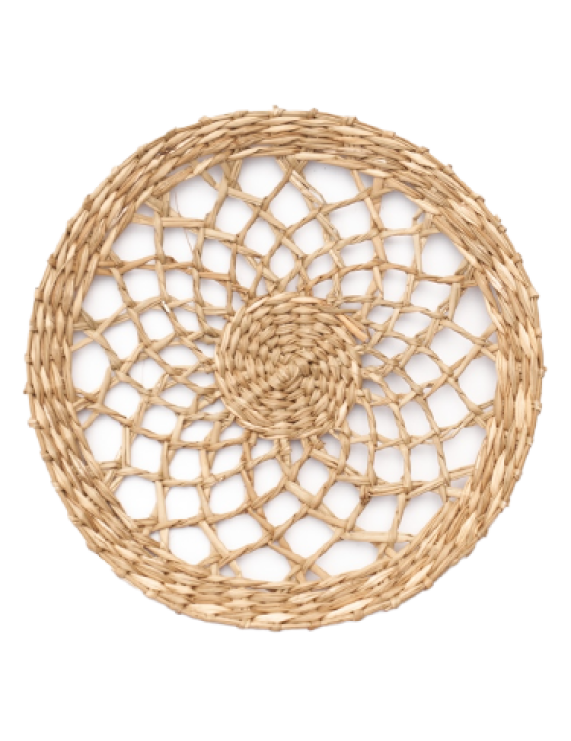 Patterned Woven Seagrass Placemat, Table Mat