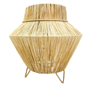 Raffia Palm Table, Floor Lamp Home Decor
