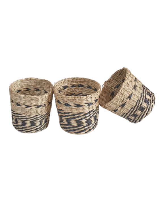 Ribbon-tied Seagrass Storage Gift Box with Lid