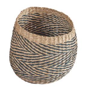 Round Handwoven Seagrass Storage Basket Set
