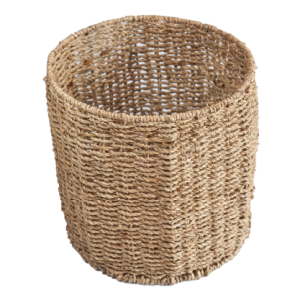 Round Handwoven Seagrass Storage Basket Set