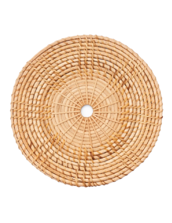 Round Patterned Wicker Rattan Placemat