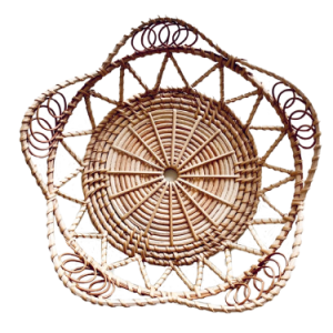 Round Petal Bamboo Fruit Bowl