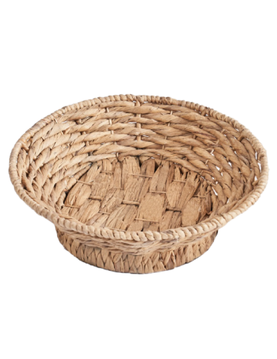  Round Water Hyacinth Storage Rack, Plate