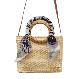 Water Hyacinth Hand, Crossbody Bag with Sink Rattan Handles