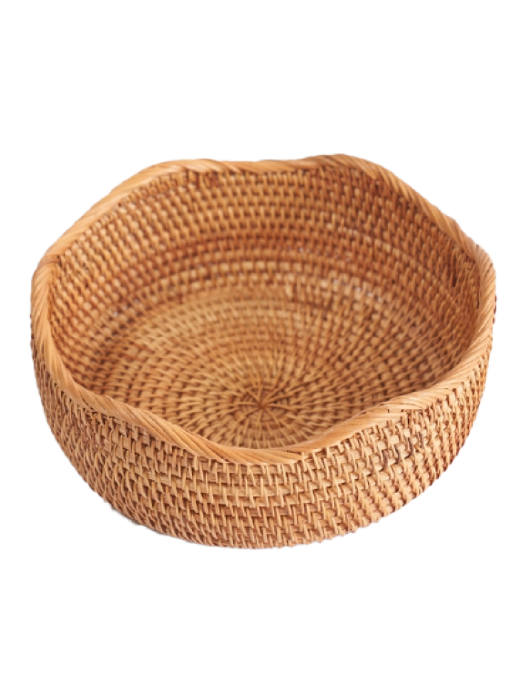 Wave Fruit Rattan Storage Basket