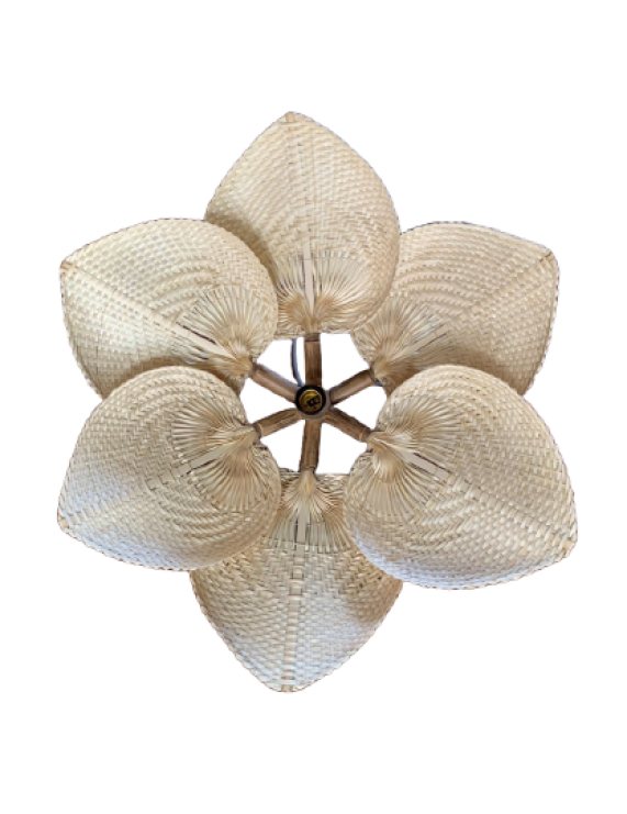 Woven Bamboo Fan Celling Lamp Shade Pendant
