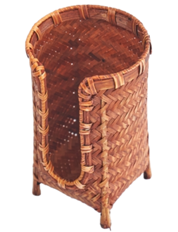 Woven Bamboo Pen Holder for Desk Organizer