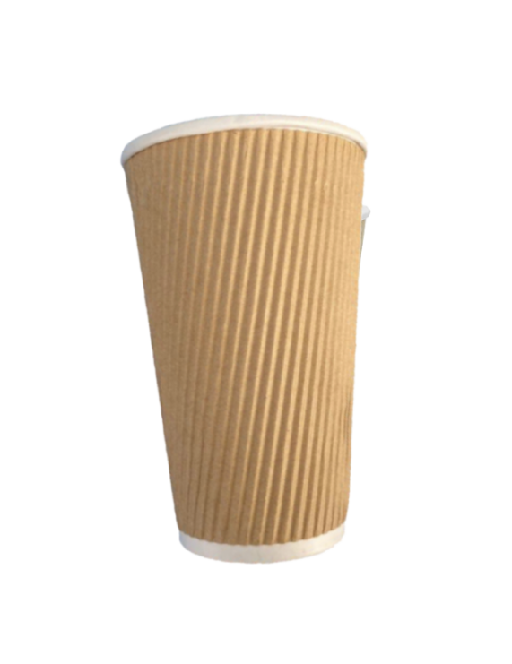 Kraft Ripple Paper Cup 16oz