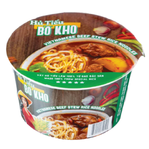 Instant Rice Noodles Artificial Beef Stew Flavor-Bowl